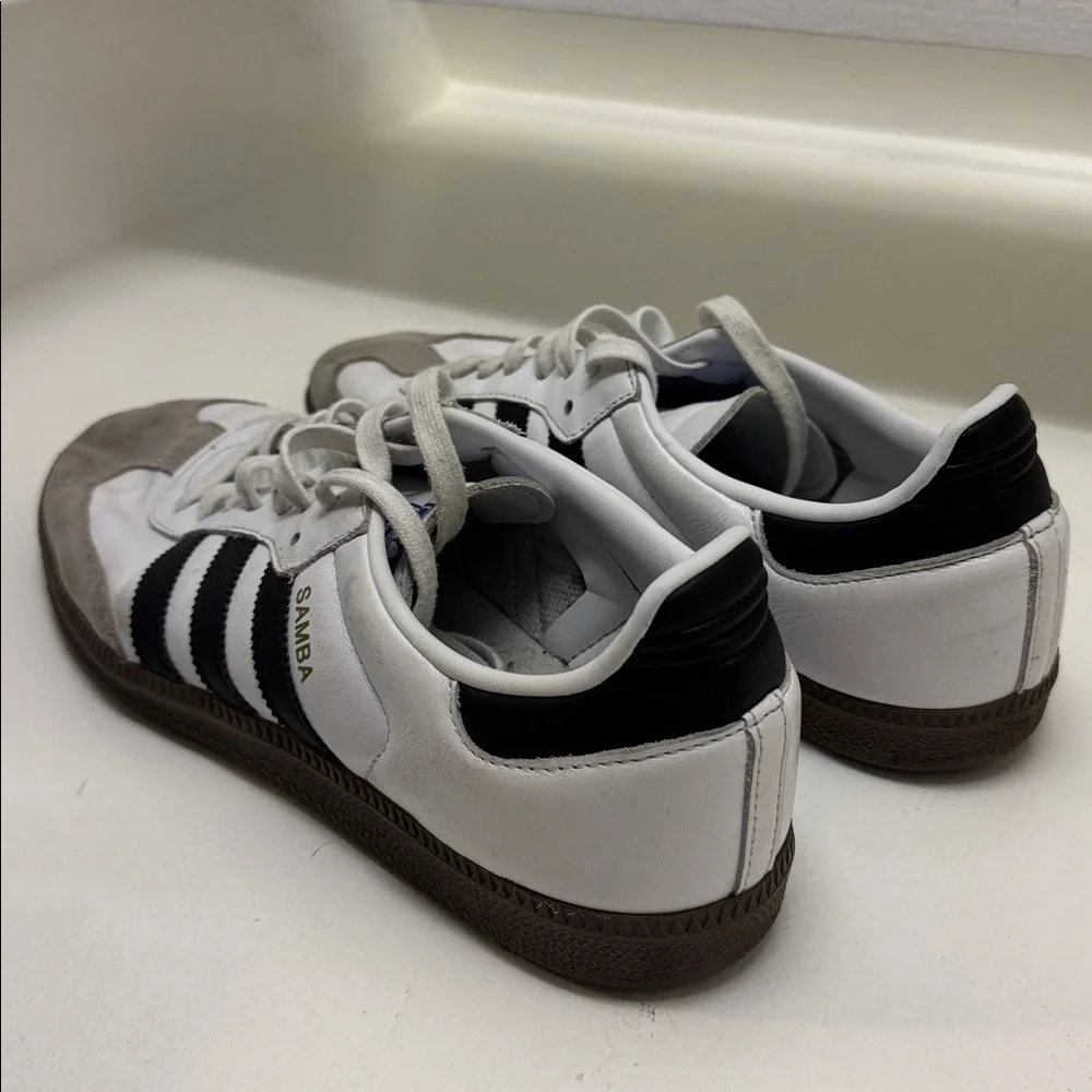 Adidas Samba White Leather Sneakers - Picture 4 of 5